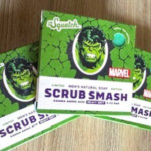 Dr. Squatch Limited Edition SCRUB SMASH 5oz Soap Natural MARVEL HULK (3)